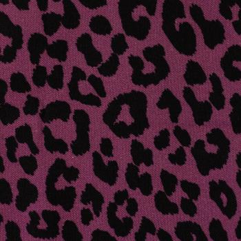Viskose Webware Klara, Leomuster, fuchsia/schwarz